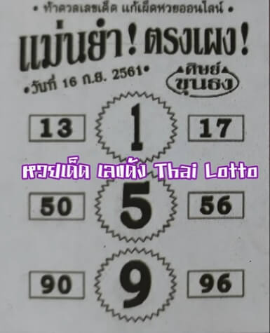 เลขเด็ดตรงแผง16/9/61