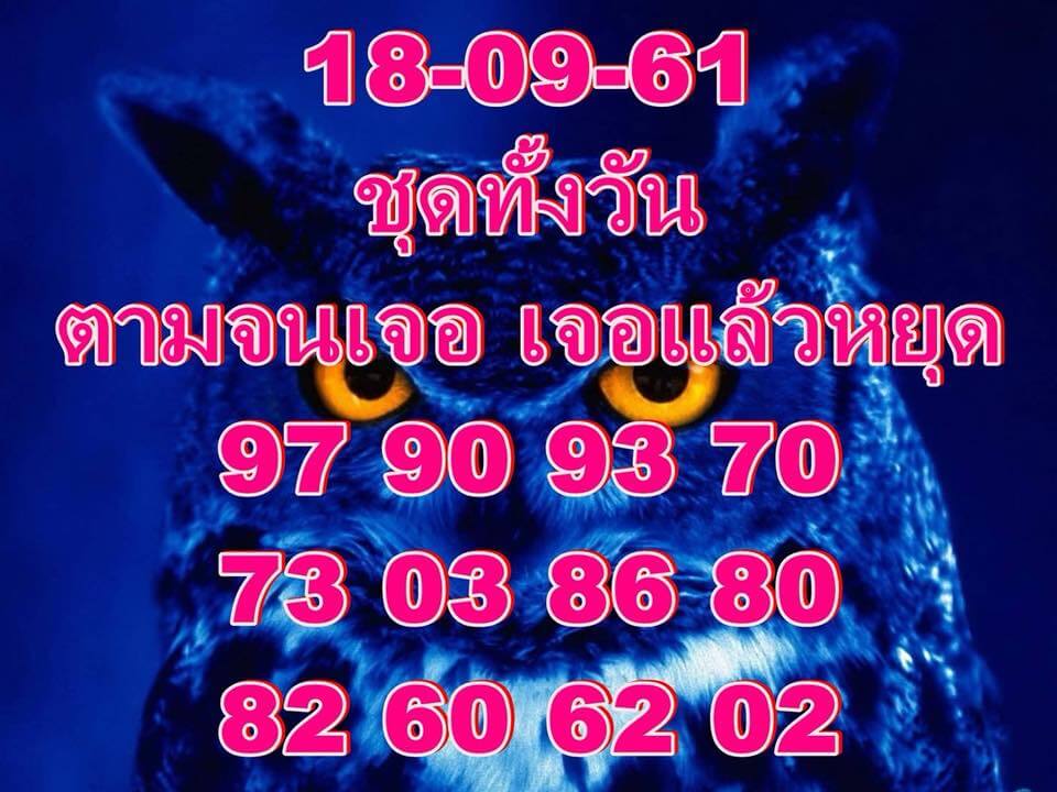 รวมชุดหวยหุ้นแม่นๆ18/9/61 3