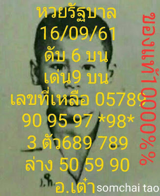 เลขเด็ดรัฐบาล16/9/61