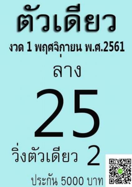 หวยตัวเดียวล่าง1/11/61