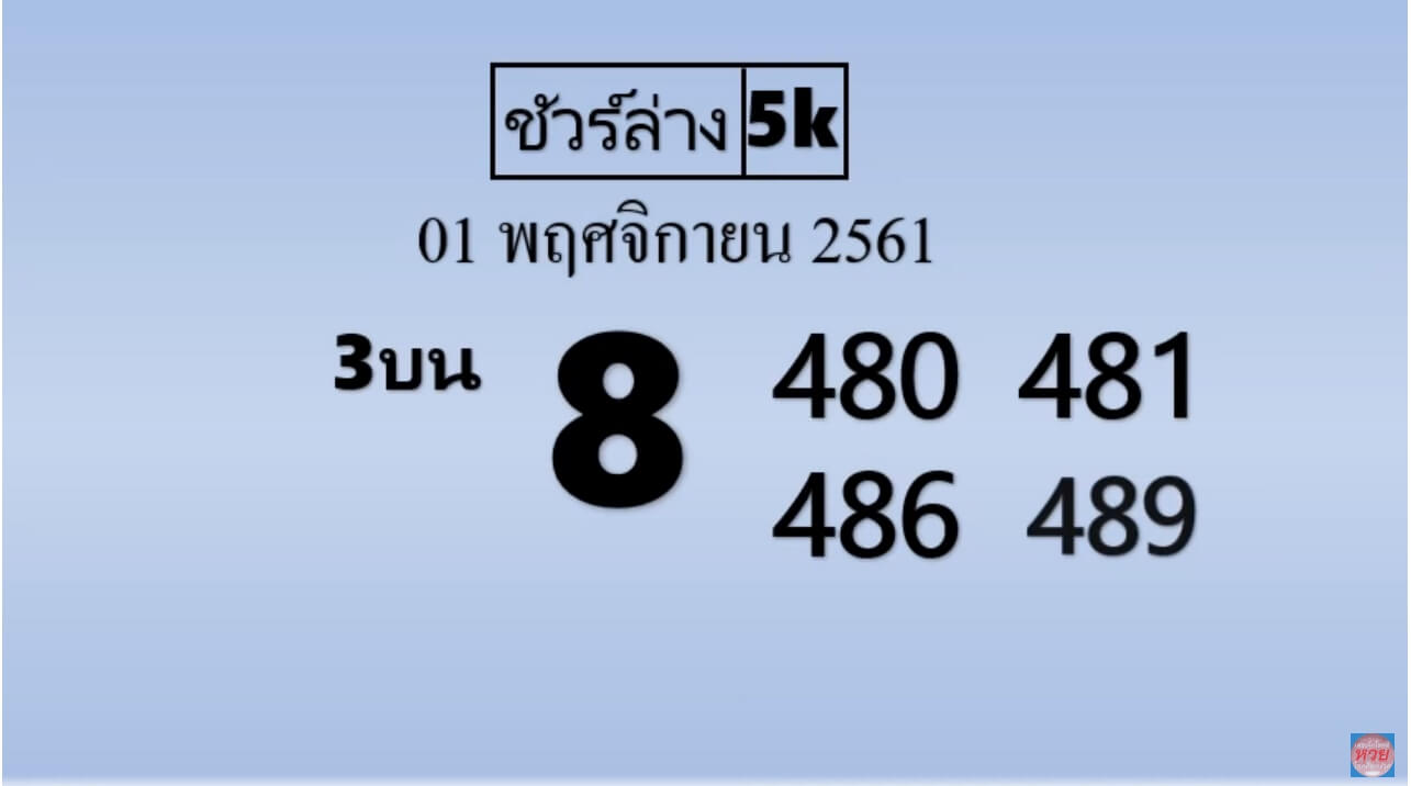 หวยชั่วร์ล่าง1/11/61