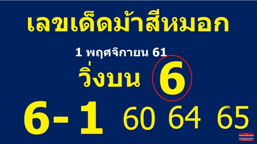 เลขม้าสีหมอก1/11/61