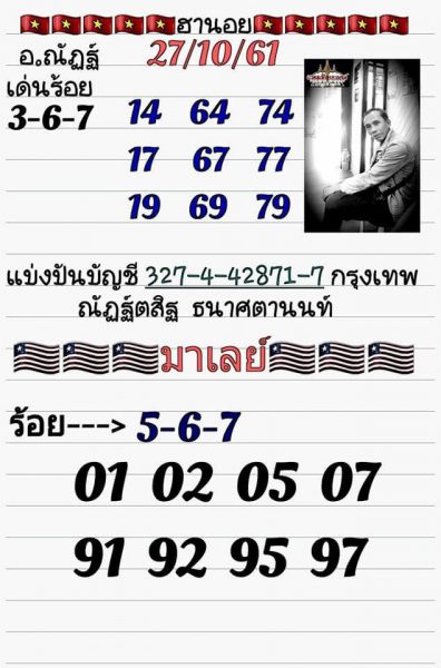 หวยฮานอยแม่นๆ27/10/61