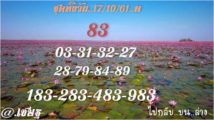 รวมชุดหวยหุ้นแม่นๆ17/10/61 5