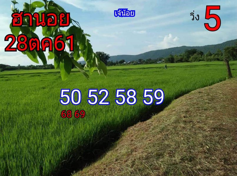 หวยฮานอยย้อนหลัง 28/10/61