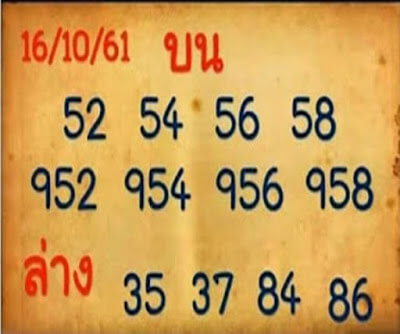 เลขเด็ดบน -ล่าง16/10/61