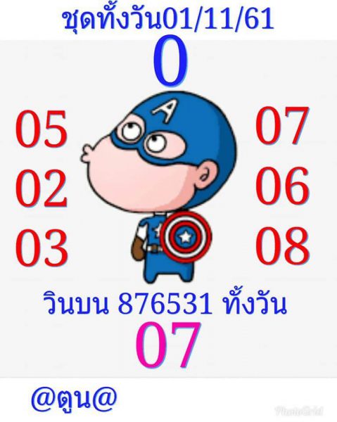 หวยหุ้นงวดนี้1/11/61 10