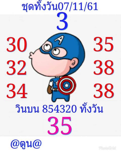 หวยหุ้นชุดทั้งวัน7/11/61 10