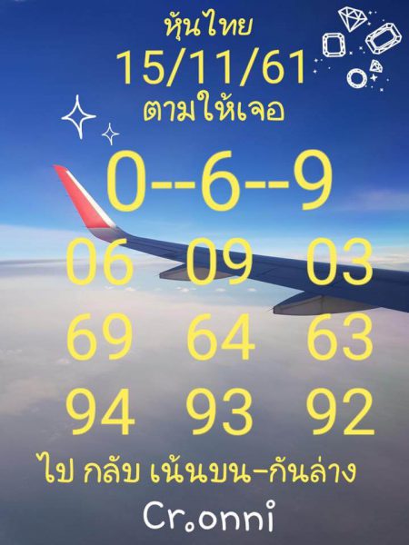 หวยหุ้นเด่นวันนี้15/11/61 3