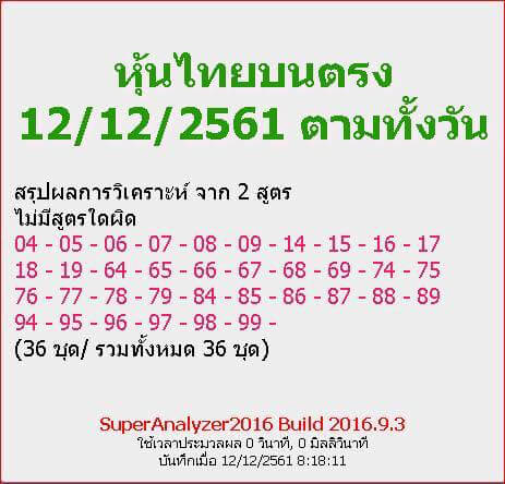 สูตร หวย หุ้น แม่น ๆ ฟรี 12/12/61