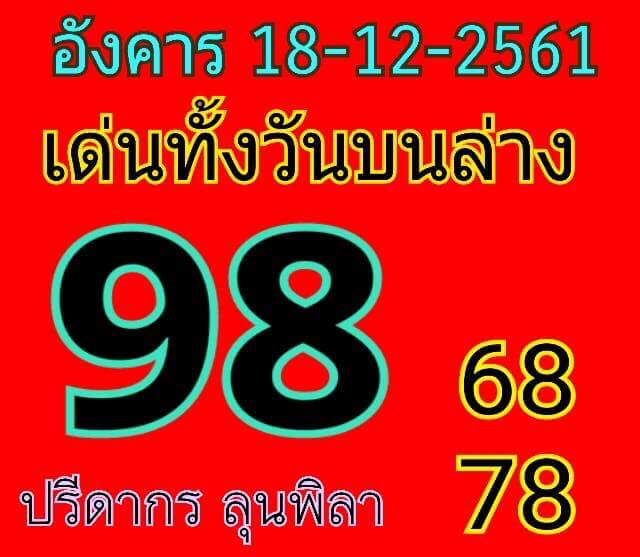 หวยหุ้นไทยชุดเดียวแม่นๆ18/12/61