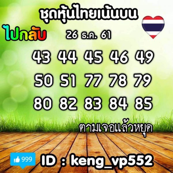 ผลหุ้นช่องตลาดวันนี้ 26/12/61