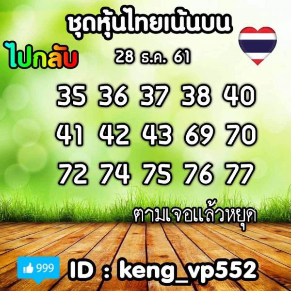 แนวทางหวยหุ้น28/12/61