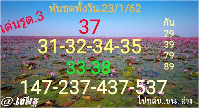 เลข ชุด หวย หุ้น เข้า ทุก วัน หวยหุ้นเด่นวันนี้ 23/1/62