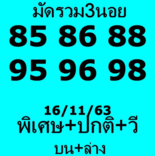 หวยฮานอย 16/11/63 ชุดที่ 6