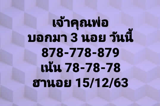 หวยฮานอย 15/12/63 ชุดที่ 10