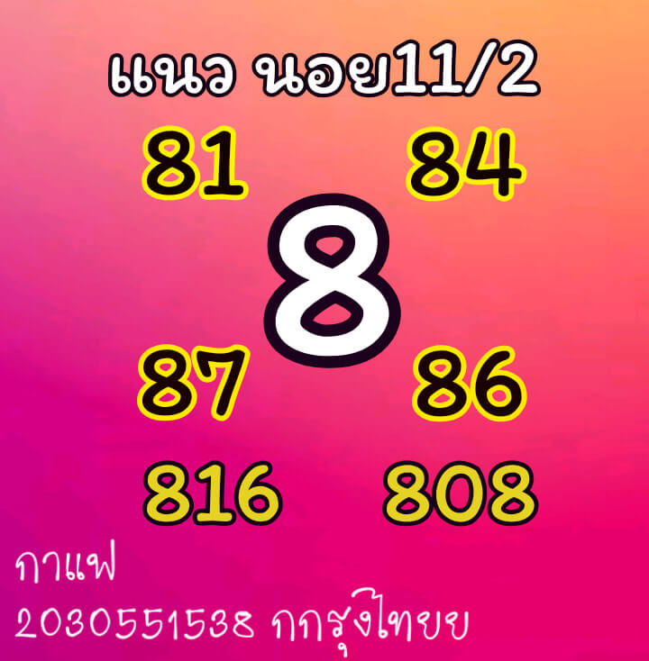 หวยฮานอย 11/2/64 ชุดที่ 3