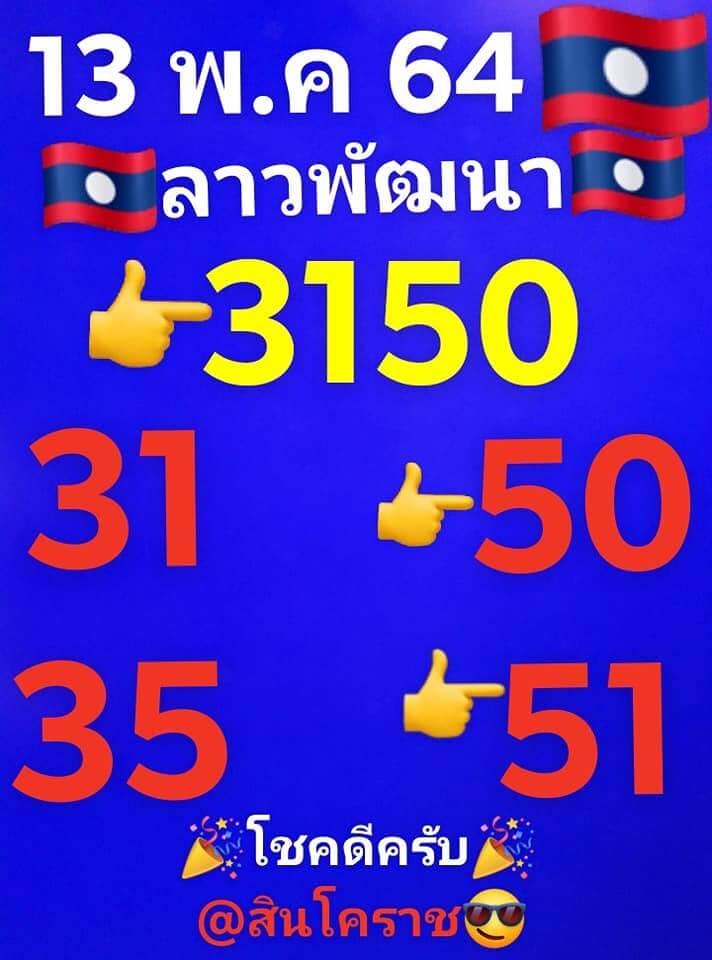 หวยลาว 13/5/64 ชุดที่ 8