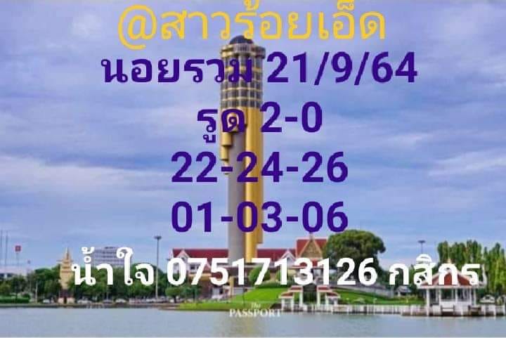 หวยฮานอย 21/9/64 ชุดที่ 10