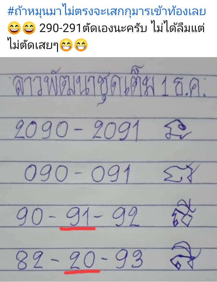 หวยลาว 1/12/64 ชุดที่ 9