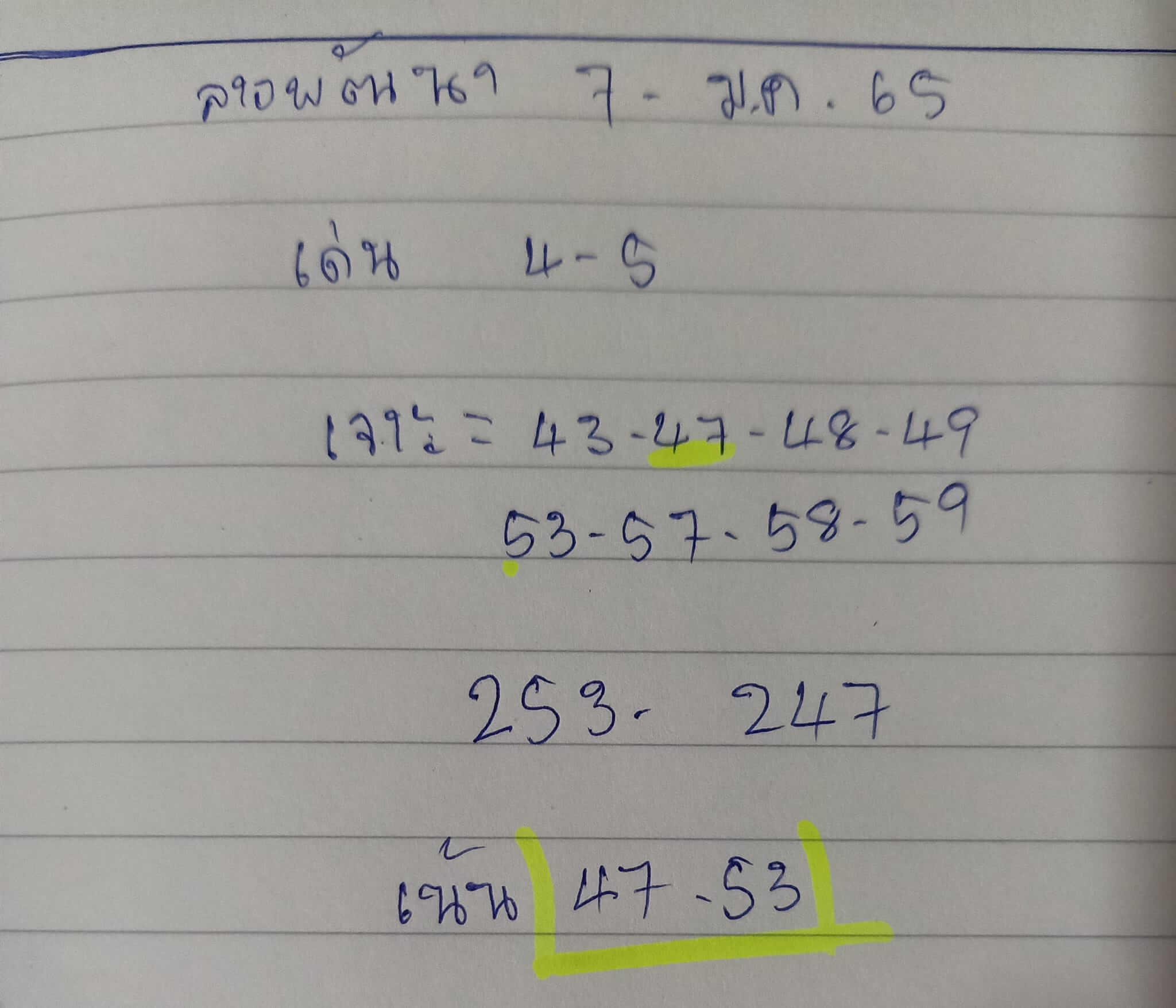 หวยลาว 7/1/65 ชุดที่ 2