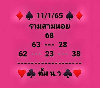 หวยฮานอย 11/1/65 ชุดที่ 9