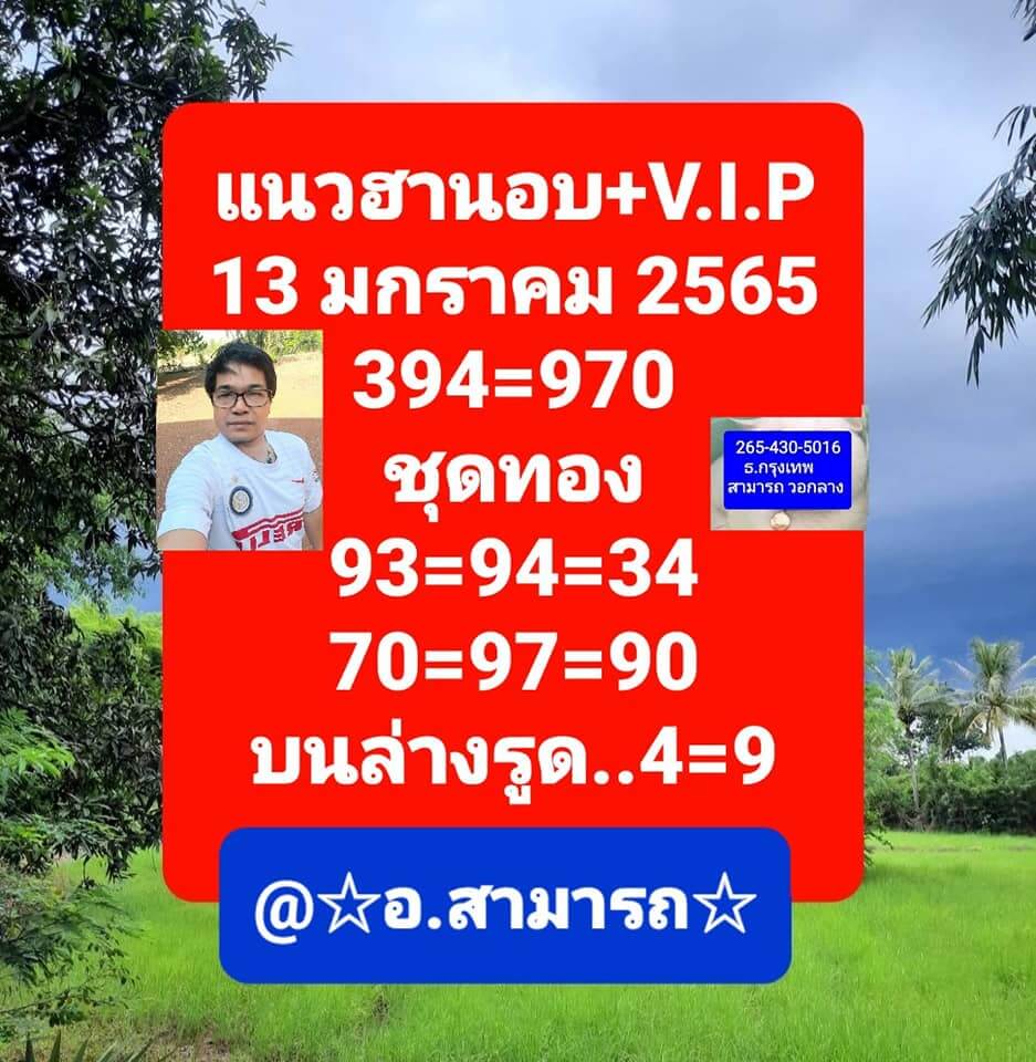 หวยฮานอย 13/1/65 ชุดที่ 6
