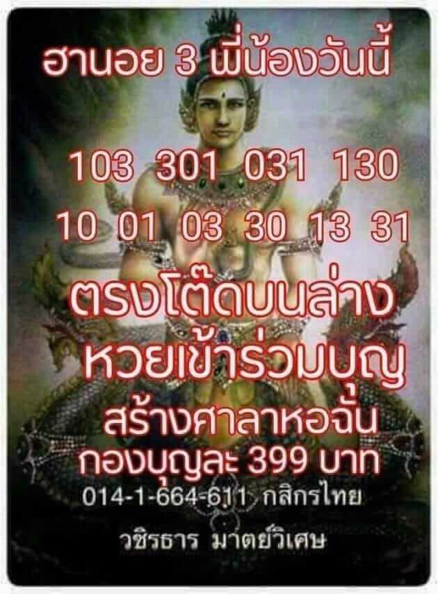 หวยฮานอย 11/1/65 ชุดที่ 4