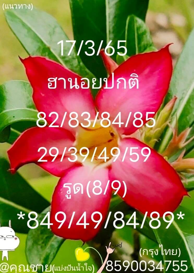 หวยฮานอย 17/3/65 ชุดที่ 3