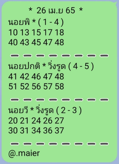 หวยฮานอย 26/4/65 ชุดที่ 8