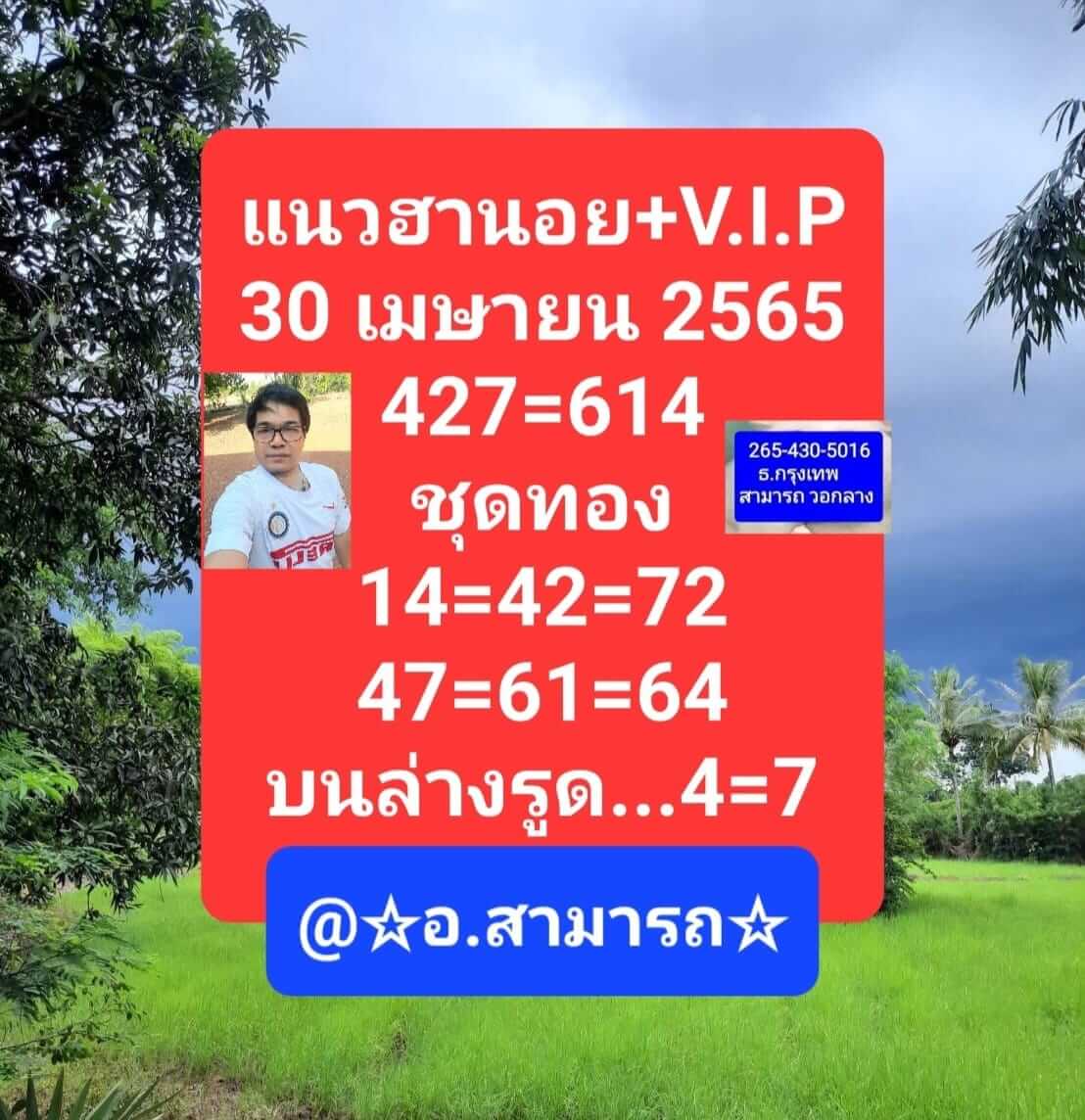 หวยฮานอย 30/4/65 ชุดที่ 8