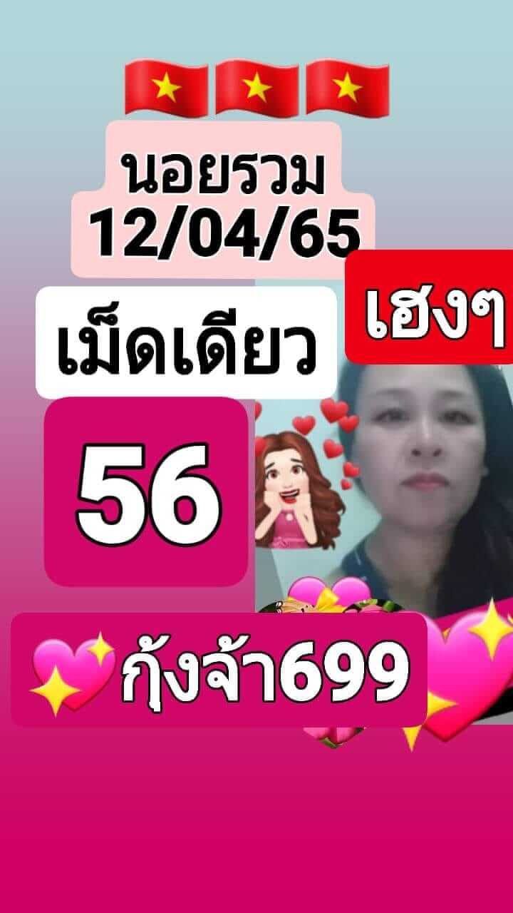 หวยฮานอย 12/4/65 ชุดที่ 6