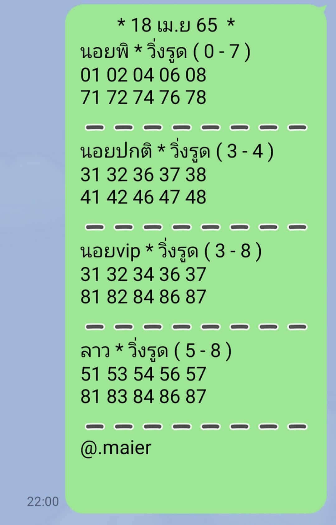 หวยฮานอย 18/4/65 ชุดที่ 5