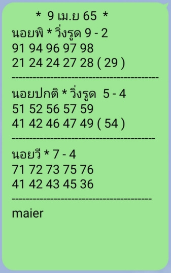 หวยฮานอย 9/4/6 ชุดที่ 1