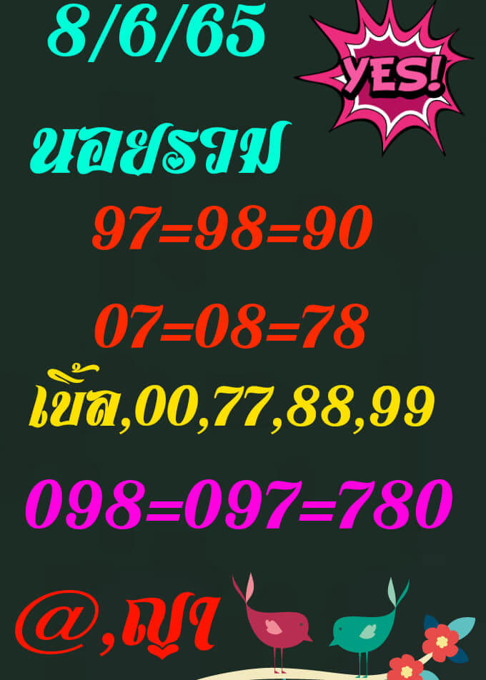 หวยฮานอย 8/6/65 ชุดที่ 1