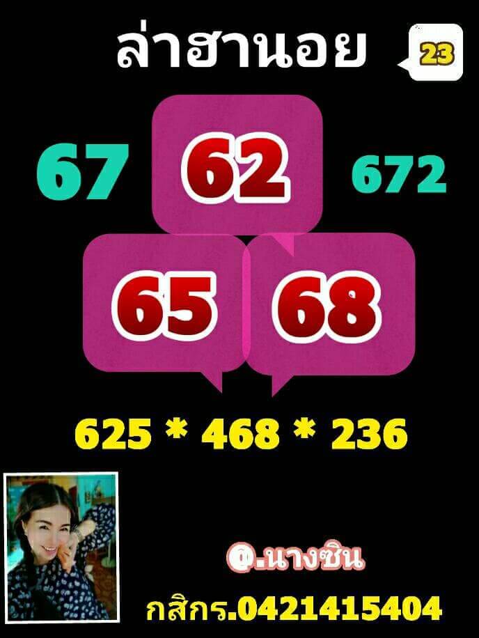 หวยฮานอย 23/6/65 ชุดที่ 10