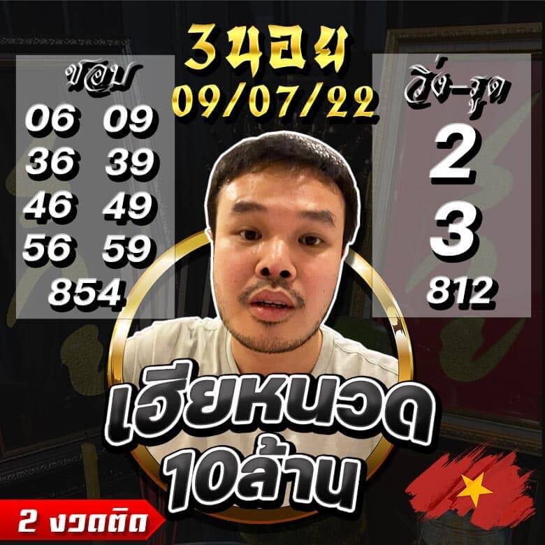 หวยฮานอย 9/7/65 ชุดที่ 1