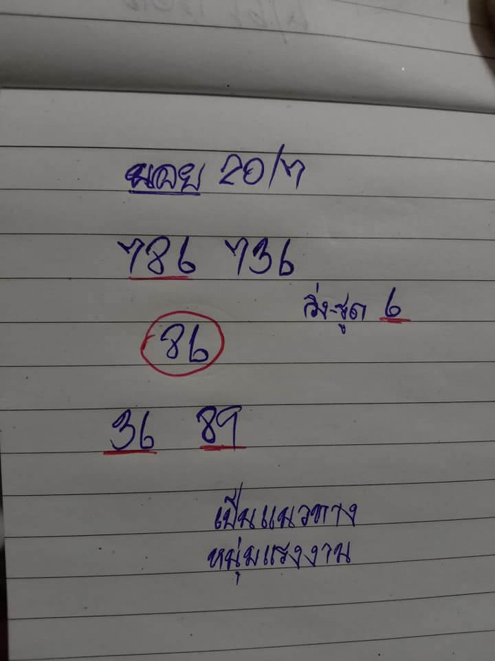 หวยฮานอย 20/7/65 ชุดที่ 5