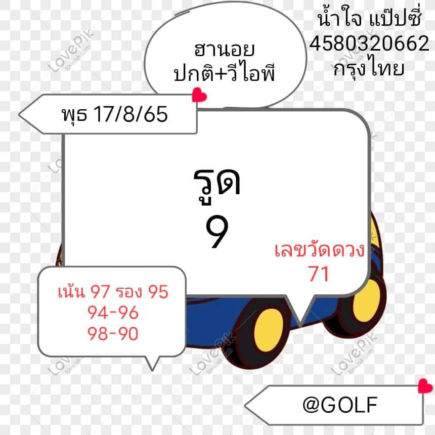 หวยฮานอย 17/8/65 ชุดที่ 10