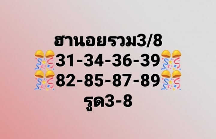 หวยฮานอย 3/8/65 ชุดที่ 3
