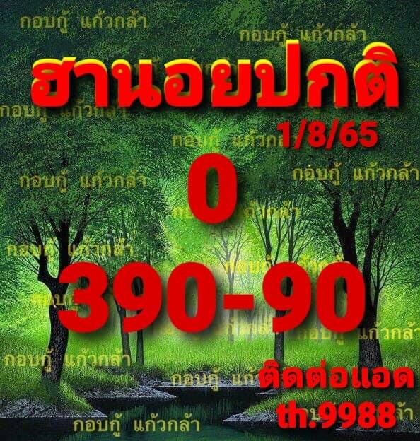 หวยฮานอย 1/8/65 ชุดที่ 4