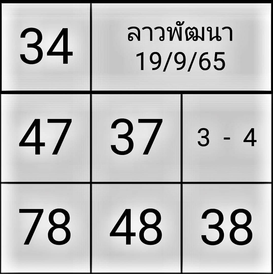 หวยลาว 19/9/65 ชุดที่ 6