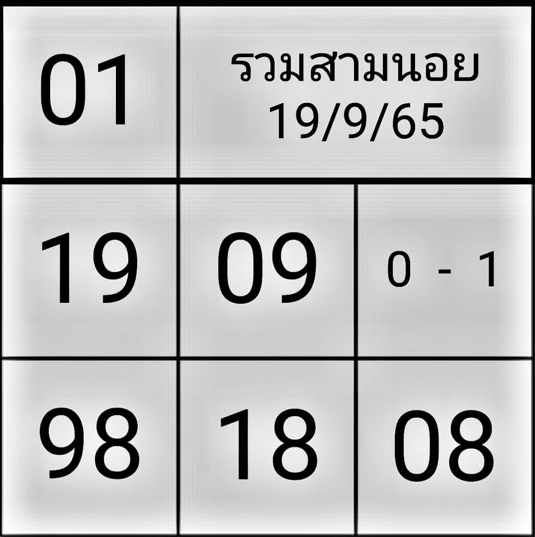 หวยฮานอย 19/9/65 ชุดที่ 6