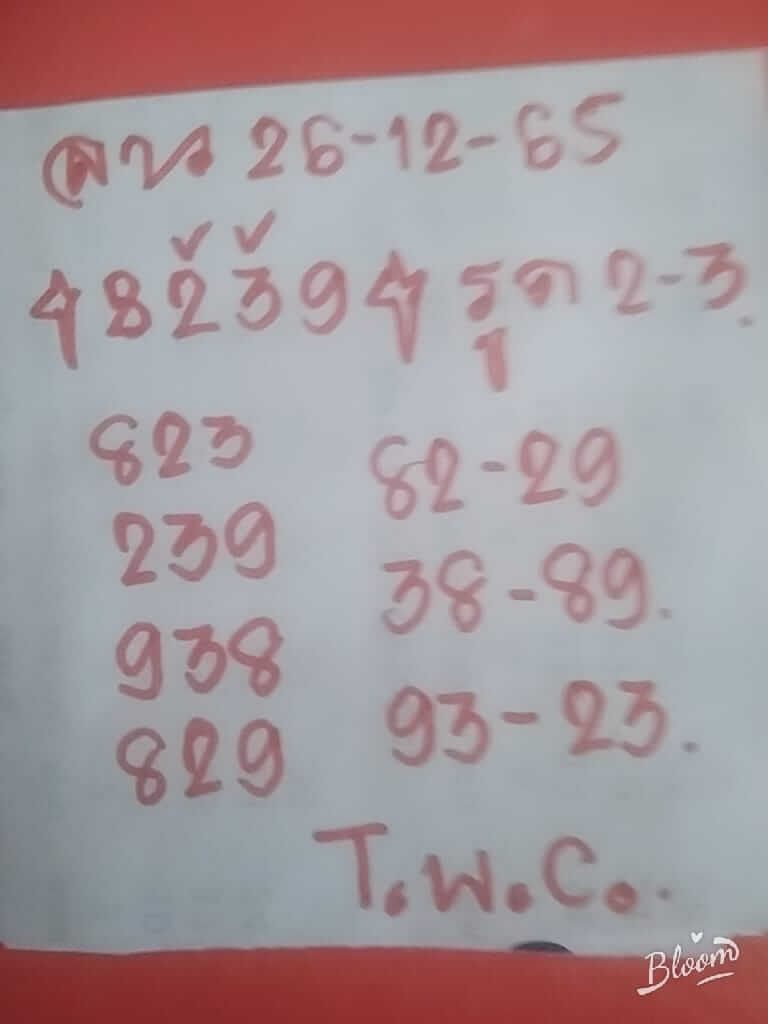 หวยลาว 26/12/65 ชุดที่ 8