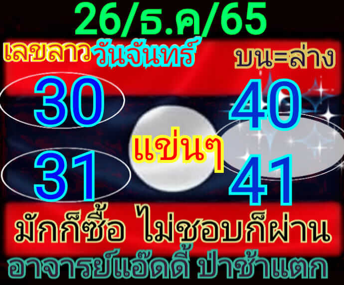 หวยลาว 26/12/65 ชุดที่ 7
