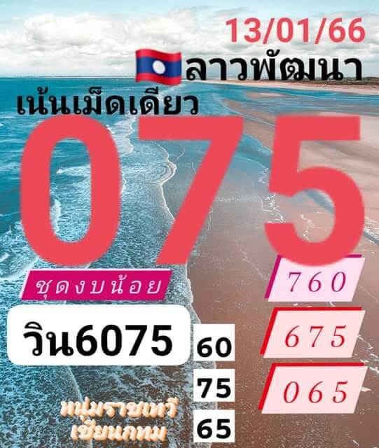 หวยลาว 13/1/66 ชุดที่ 4