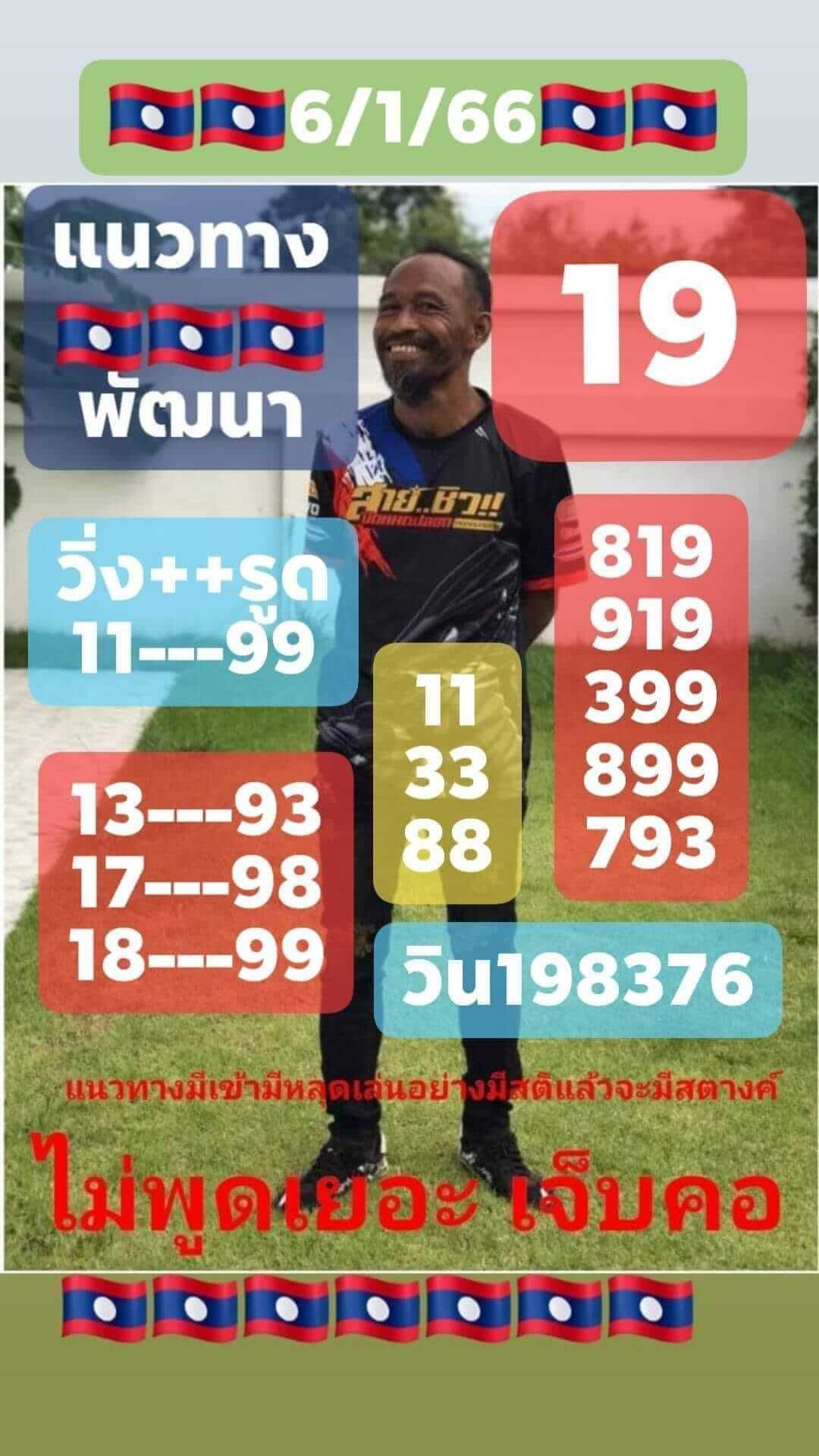 หวยลาว 6/1/66 ชุดที่ 3