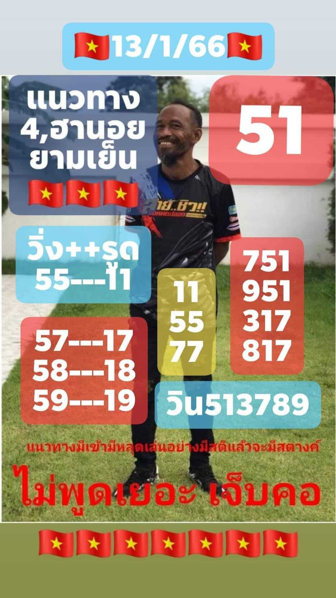 หวยฮานอย 13/1/66 ชุดที่ 1