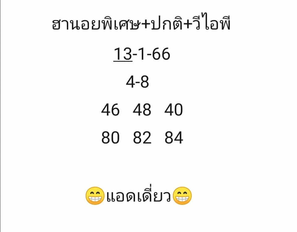 หวยฮานอย 13/1/66 ชุดที่ 2