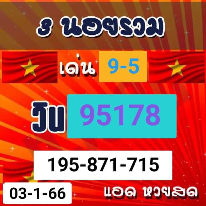 หวยฮานอย 3/1/66 ชุดที่ 3